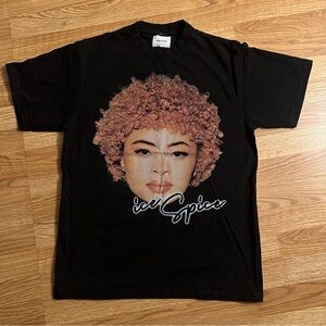 Ice Spice Game Changer Black Graphic T-Shirt with Pink Hair Design
